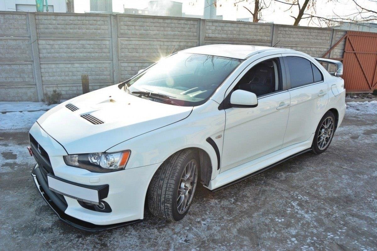 Seitenschweller Ansatz für Mitsubishi Lancer Evo X schwarz matt
