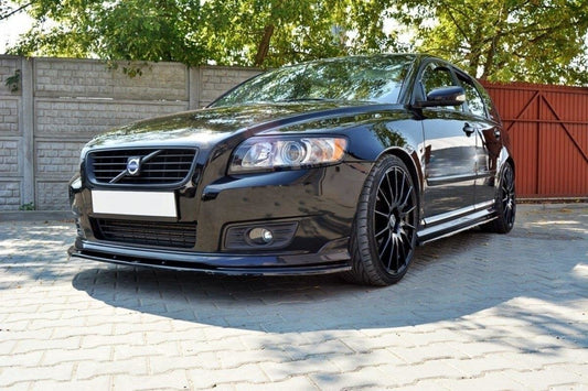 Front Ansatz für v.1 VOLVO V50F R-DESIGN schwarz matt
