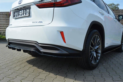 Mittlerer Diffusor Heck Ansatz für Lexus RX Mk4 H DTM LOOK schwarz matt