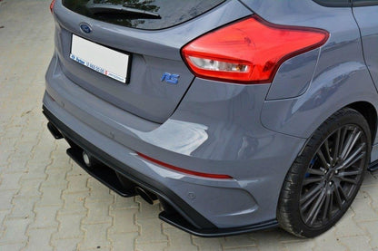 Heck Ansatz Flaps Diffusor für FORD FOCUS 3 RS schwarz matt