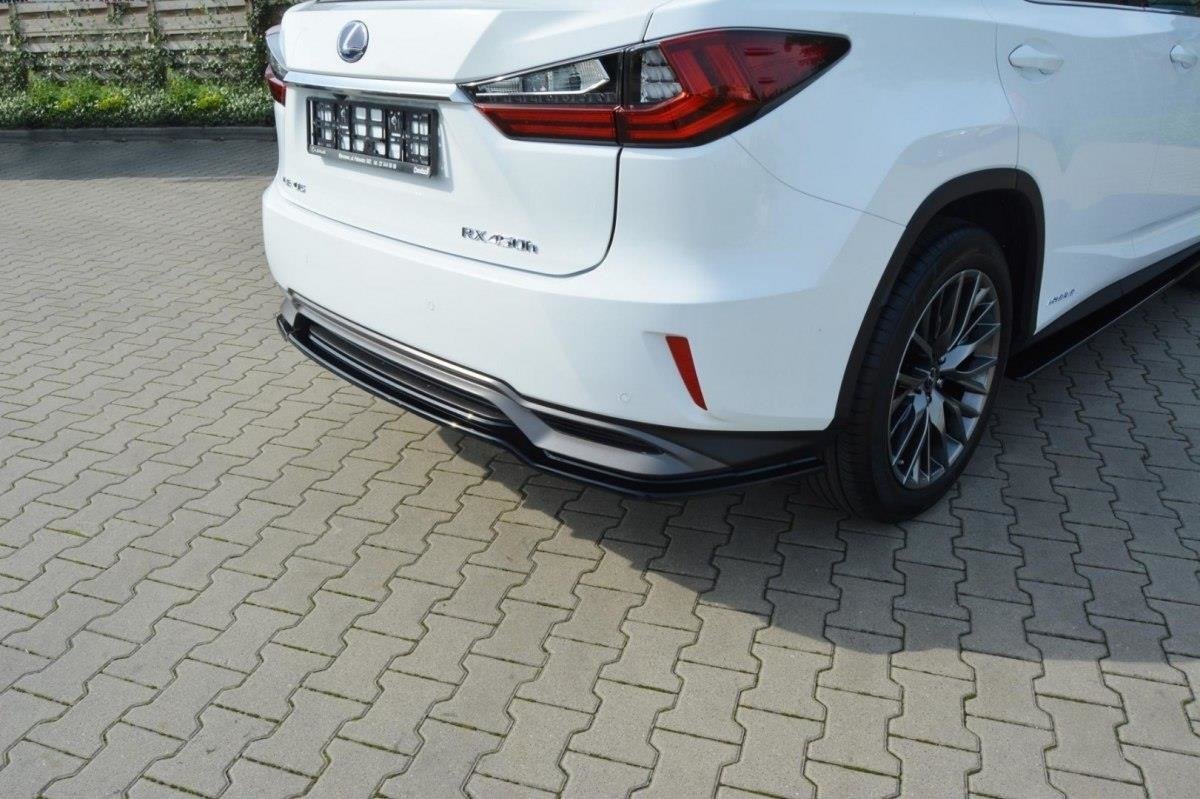 Mittlerer Diffusor Heck Ansatz für Lexus RX Mk4 H  schwarz Hochglanz