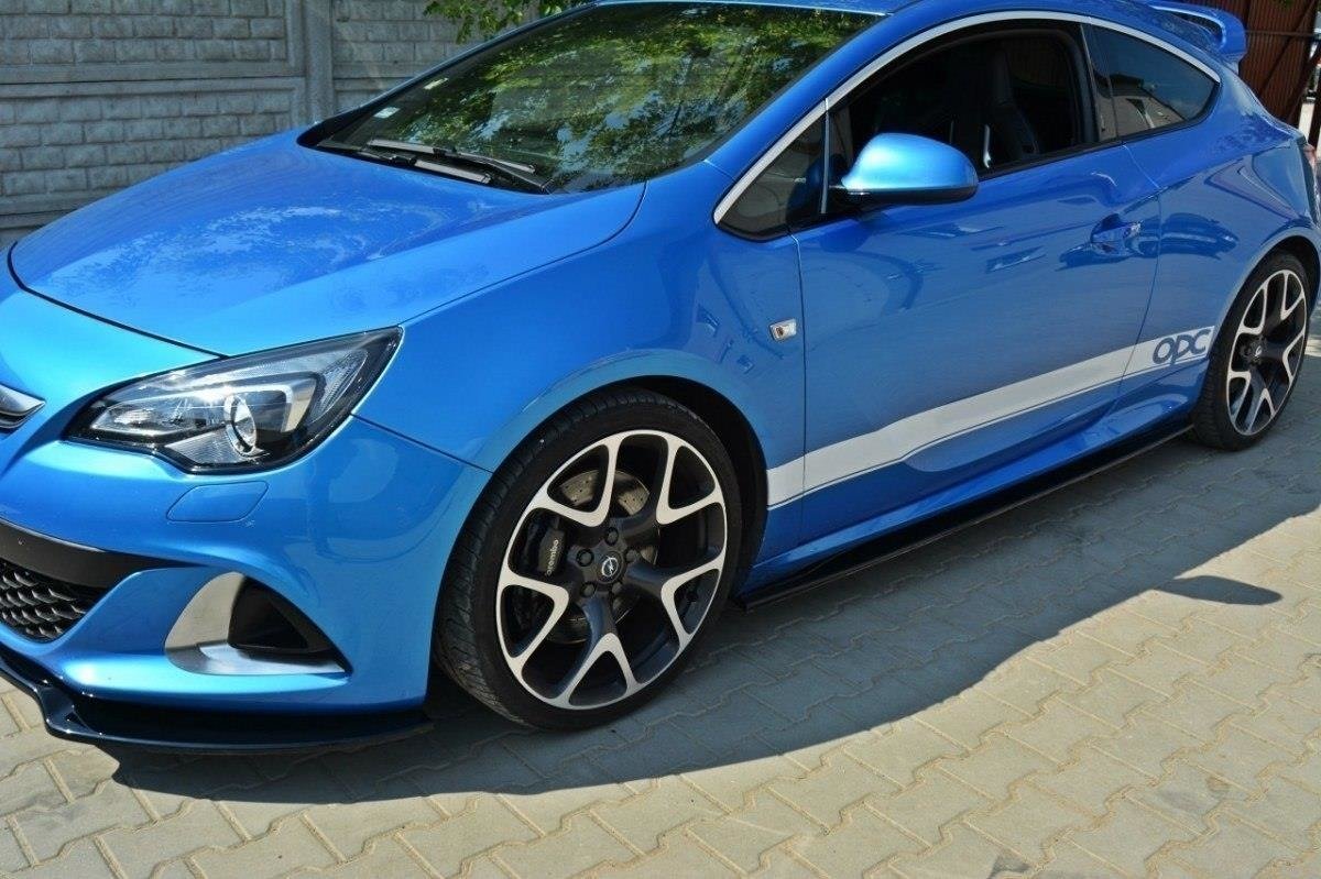 Seitenschweller Ansatz für OPEL ASTRA J OPC / VXR schwarz matt