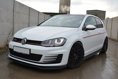 Seitenschweller Ansatz für VW GOLF 7 GTI PREFACE/FACELIFT (breit) Carbon Look