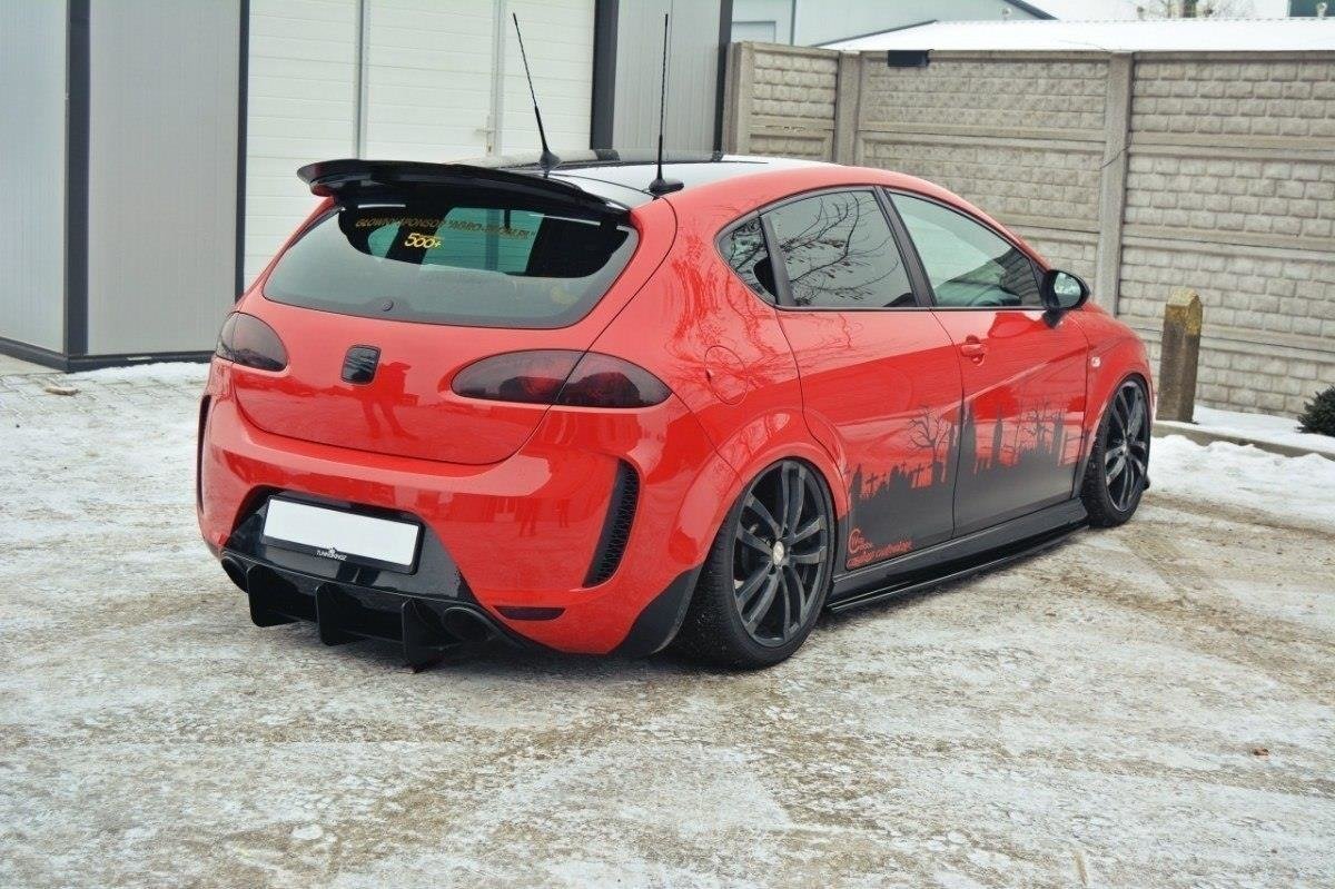 Spoiler CAP für SEAT LEON MK2 MS DESIGN schwarz matt