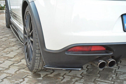 Heck Ansatz Flaps Diffusor für FIAT GRANDE PUNTO ABARTH schwarz Hochglanz