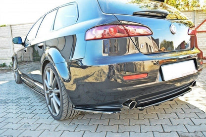 Heck Ansatz Flaps Diffusor für ALFA ROMEO 159 schwarz matt