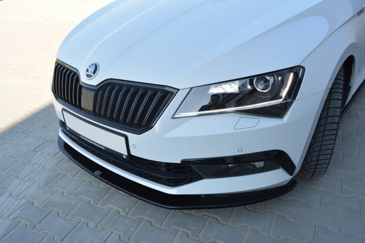 Front Ansatz V.3 für Skoda Superb Mk3 schwarz Hochglanz