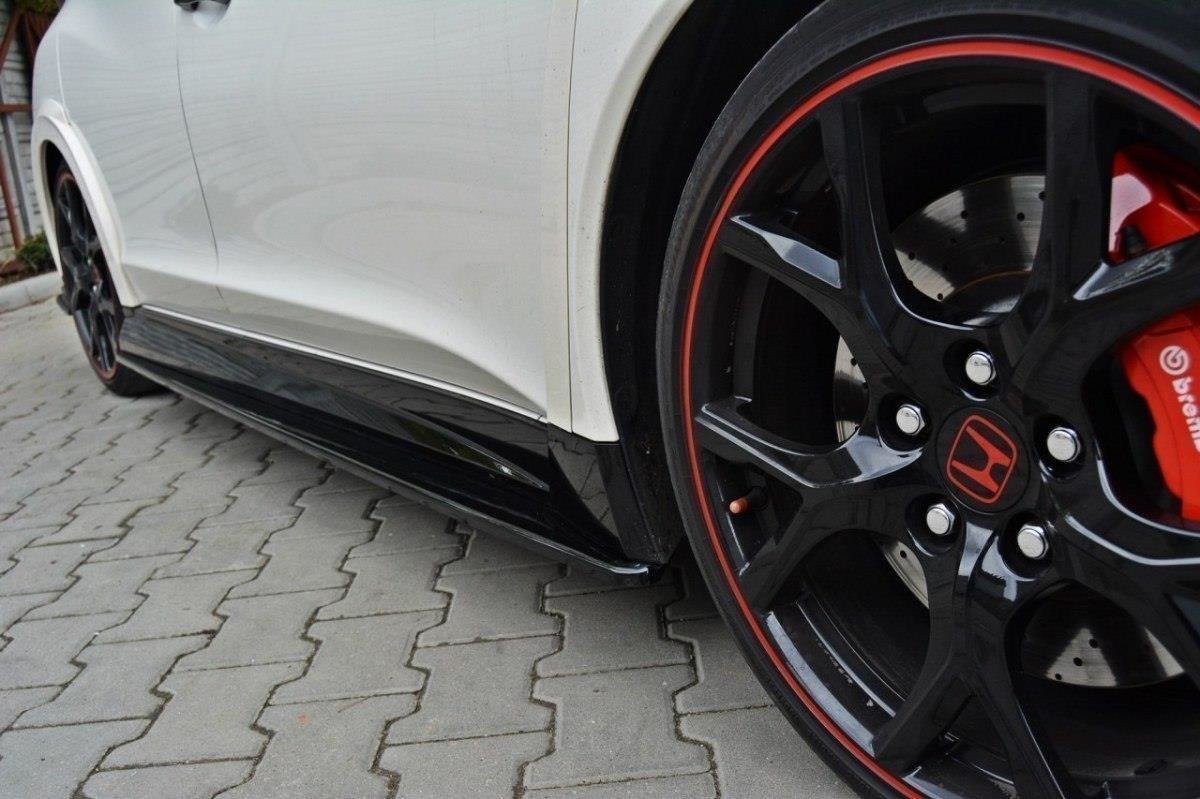 Seitenschweller Ansatz für HONDA CIVIC IX TYPE R schwarz Hochglanz