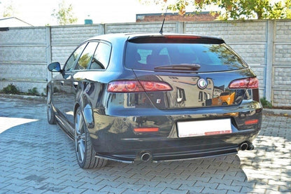 Mittlerer Diffusor Heck Ansatz für ALFA ROMEO 159  schwarz Hochglanz