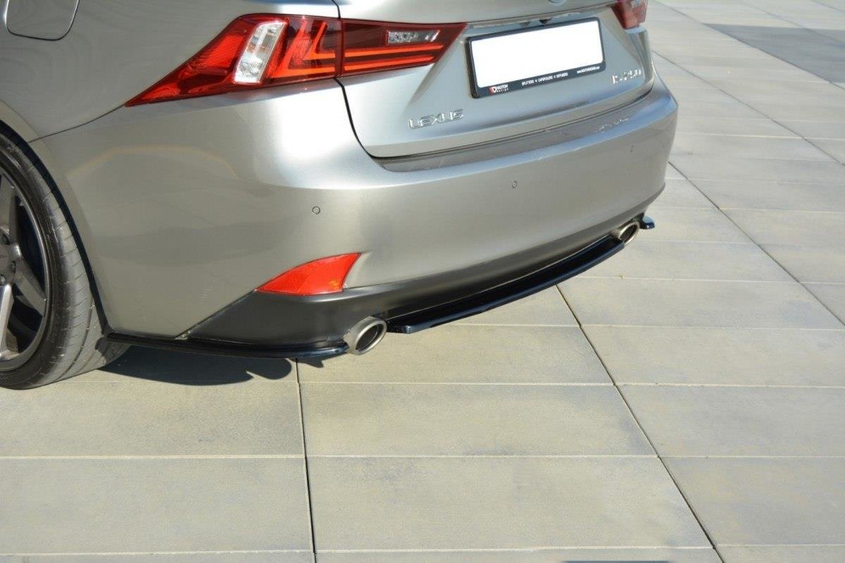 Mittlerer Diffusor Heck Ansatz für Lexus IS Mk3 T  schwarz Hochglanz