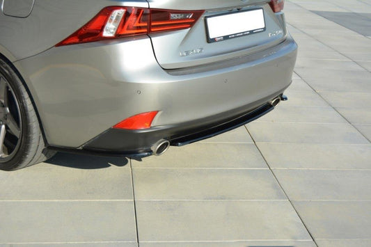 Mittlerer Diffusor Heck Ansatz für Lexus IS Mk3 T  schwarz Hochglanz