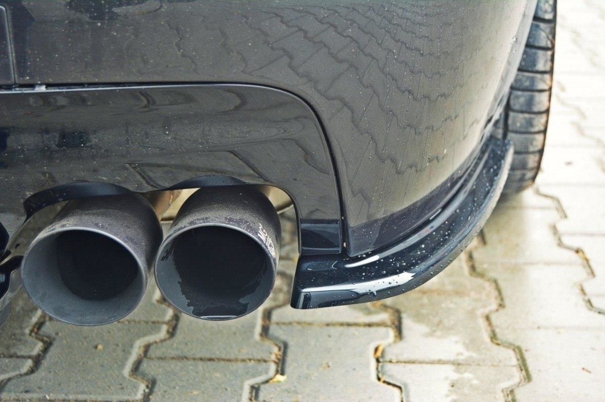 Heck Ansatz Flaps Diffusor für BMW 5er F11 M Paket (mit zwei Doppel Endstücken) schwarz matt