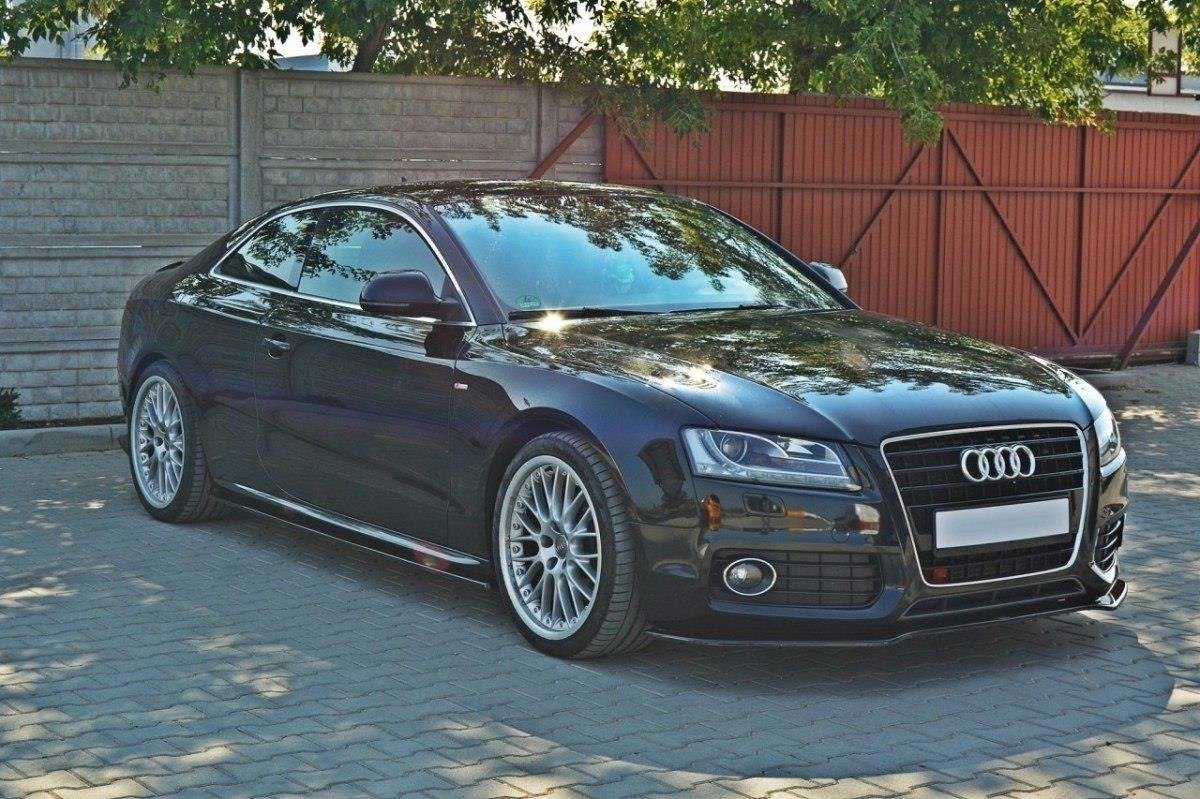 Seitenschweller Ansatz für Audi S5 / A5 / A5 S-Line 8T / 8T FL schwarz matt