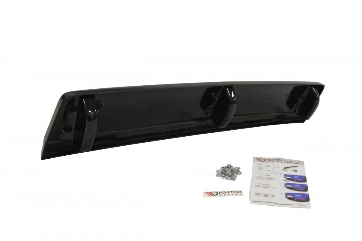 Mittlerer Diffusor Heck Ansatz für VW GOLF 7 R im DTM LOOK Carbon Look