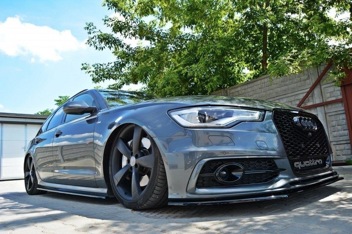 Seitenschweller Ansatz für Audi S6 / A6 S-Line C7  Carbon Look