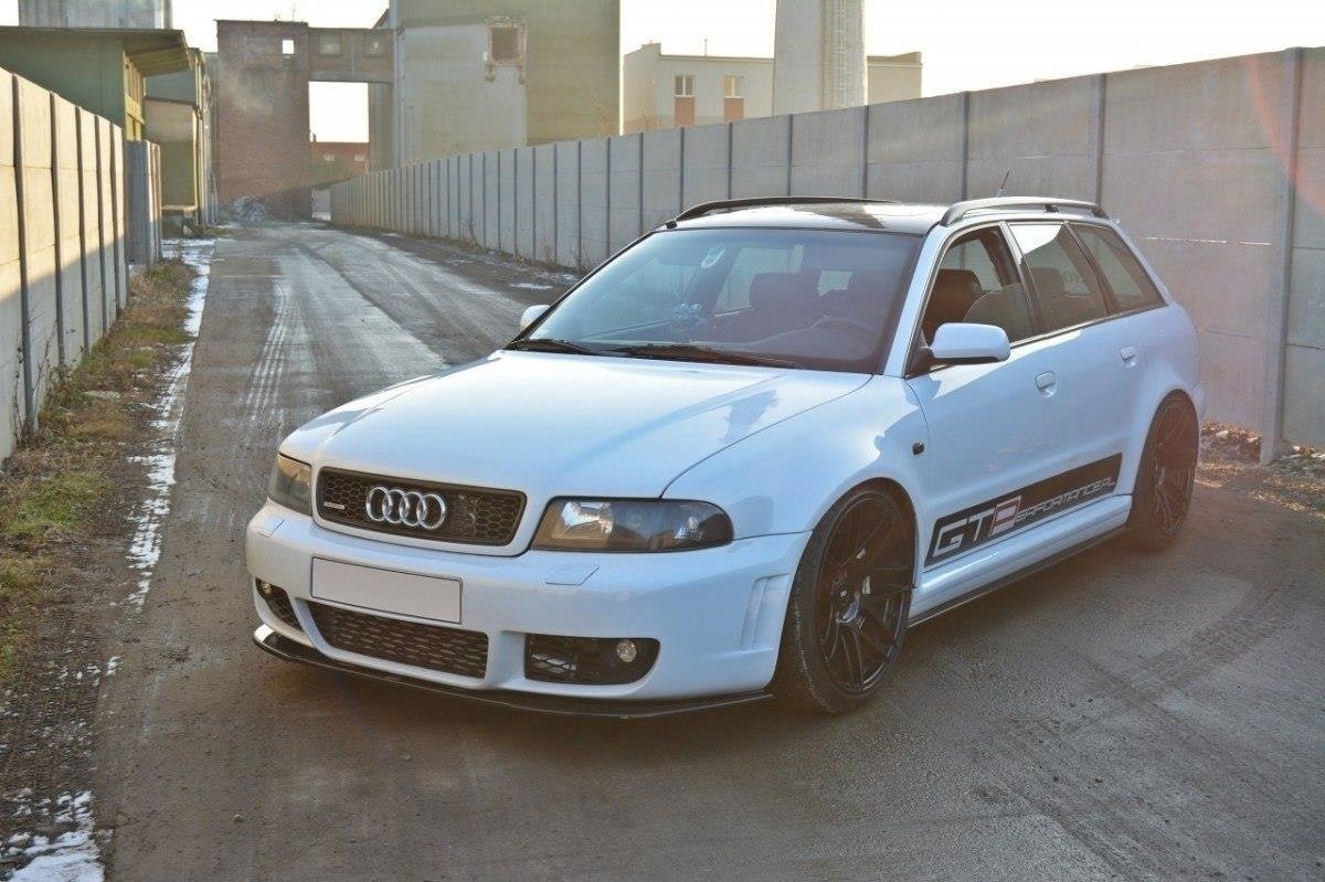 Seitenschweller Ansatz für AUDI RS4 B5 schwarz matt