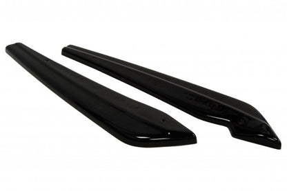 Heck Ansatz Flaps Diffusor für AUDI A6 C7 S-LINE AVANT schwarz Hochglanz