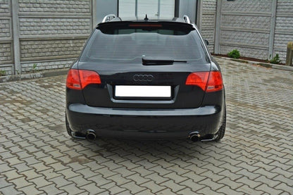 Heck Ansatz Flaps Diffusor für AUDI A4 B7 schwarz matt