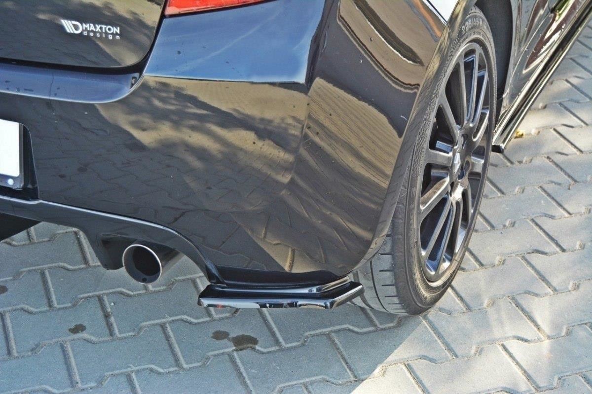 Heck Ansatz Flaps Diffusor für RENAULT CLIO III RS schwarz Hochglanz