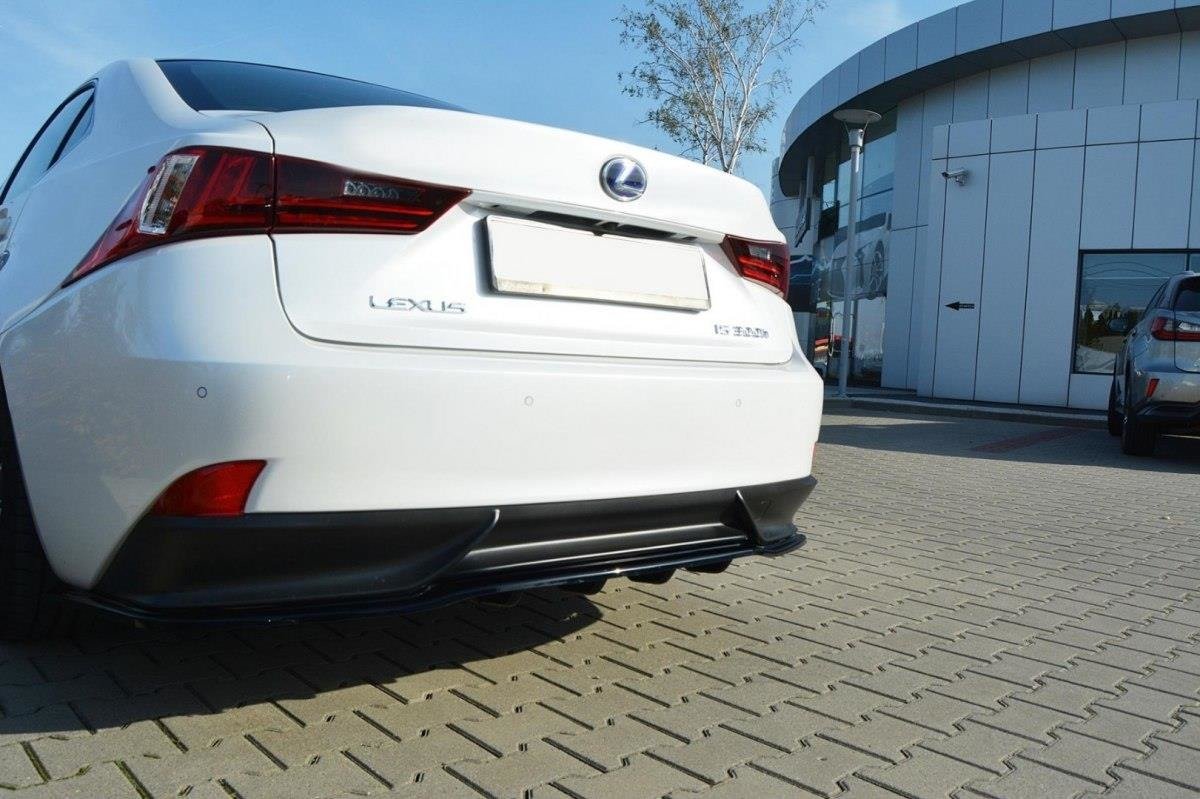 Mittlerer Diffusor Heck Ansatz für Lexus IS Mk3 H DTM LOOK schwarz Hochglanz