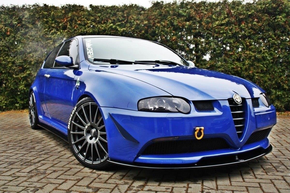 Front Ansatz für ALFA ROMEO 147 GTA schwarz Hochglanz