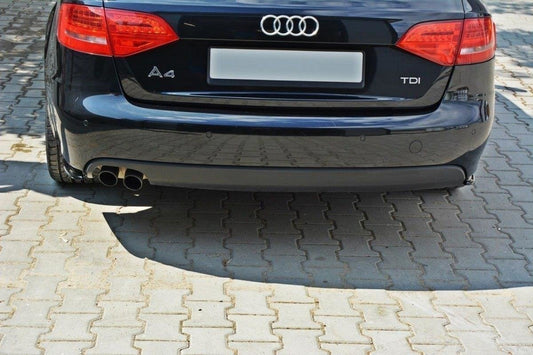 Heck Ansatz Flaps Diffusor für Audi A4 B8 schwarz matt