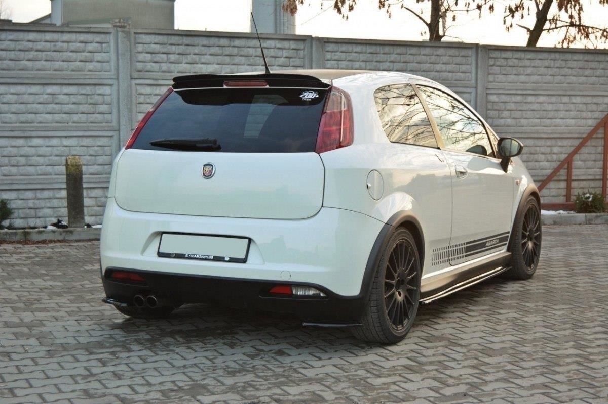 Heck Ansatz Flaps Diffusor für FIAT GRANDE PUNTO ABARTH schwarz Hochglanz