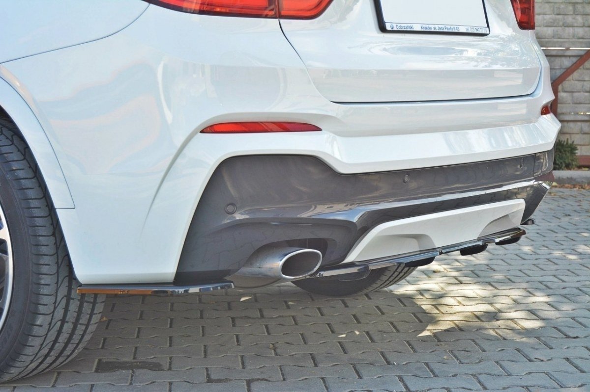 Mittlerer Diffusor Heck Ansatz für BMW X4 M Paket DTM LOOK schwarz Hochglanz
