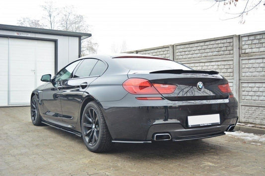 Mittlerer Diffusor Heck Ansatz für BMW 6er Gran Coupé M Paket  schwarz Hochglanz