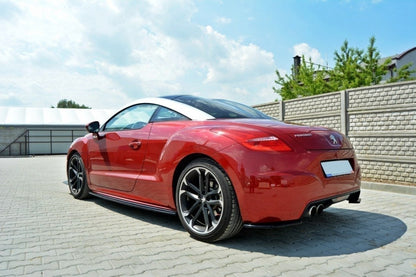 Seitenschweller Ansatz für PEUGEOT RCZ schwarz Hochglanz
