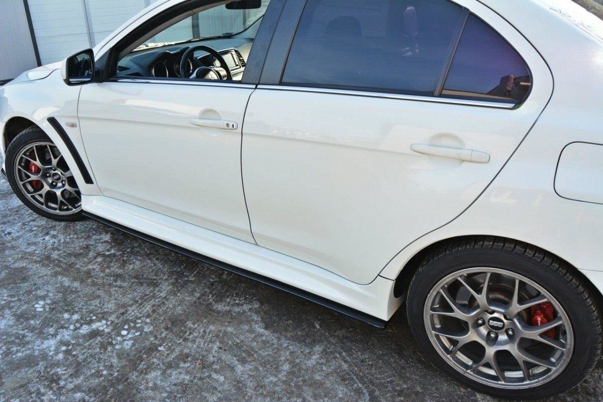 Seitenschweller Ansatz für Mitsubishi Lancer Evo X Carbon Look