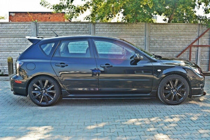Seitenschweller Ansatz für MAZDA 3 MPS MK1 (vor Facelift) schwarz matt