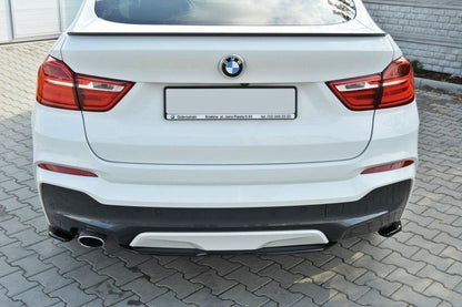 Heck Ansatz Flaps Diffusor für BMW X4 M Paket schwarz Hochglanz