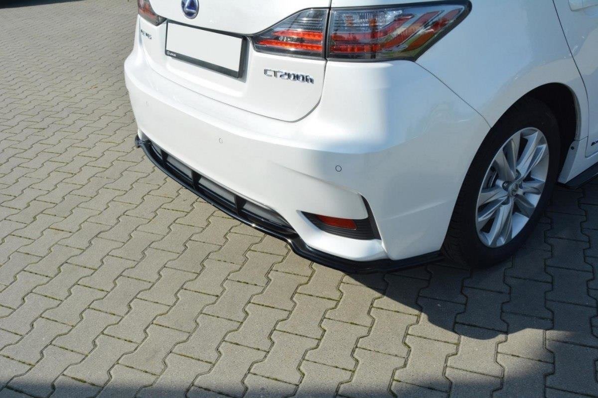 Mittlerer Diffusor Heck Ansatz für Lexus CT Mk1 Facelift  schwarz matt
