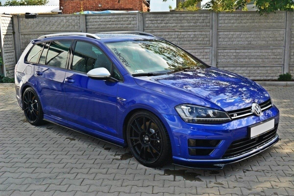 Seitenschweller Ansatz für V.1 für VW Golf 7 R / R-Line schwarz Hochglanz