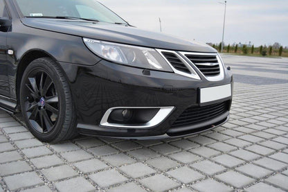 Front Ansatz für Saab 9-3 Aero Mk2 Facelift schwarz matt