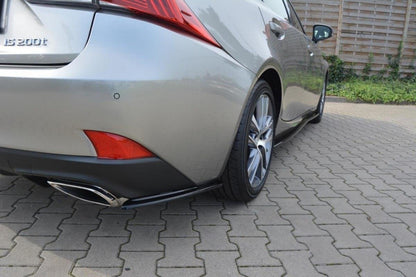 Heck Ansatz Flaps Diffusor für Lexus IS Mk3 Facelift T Carbon Look