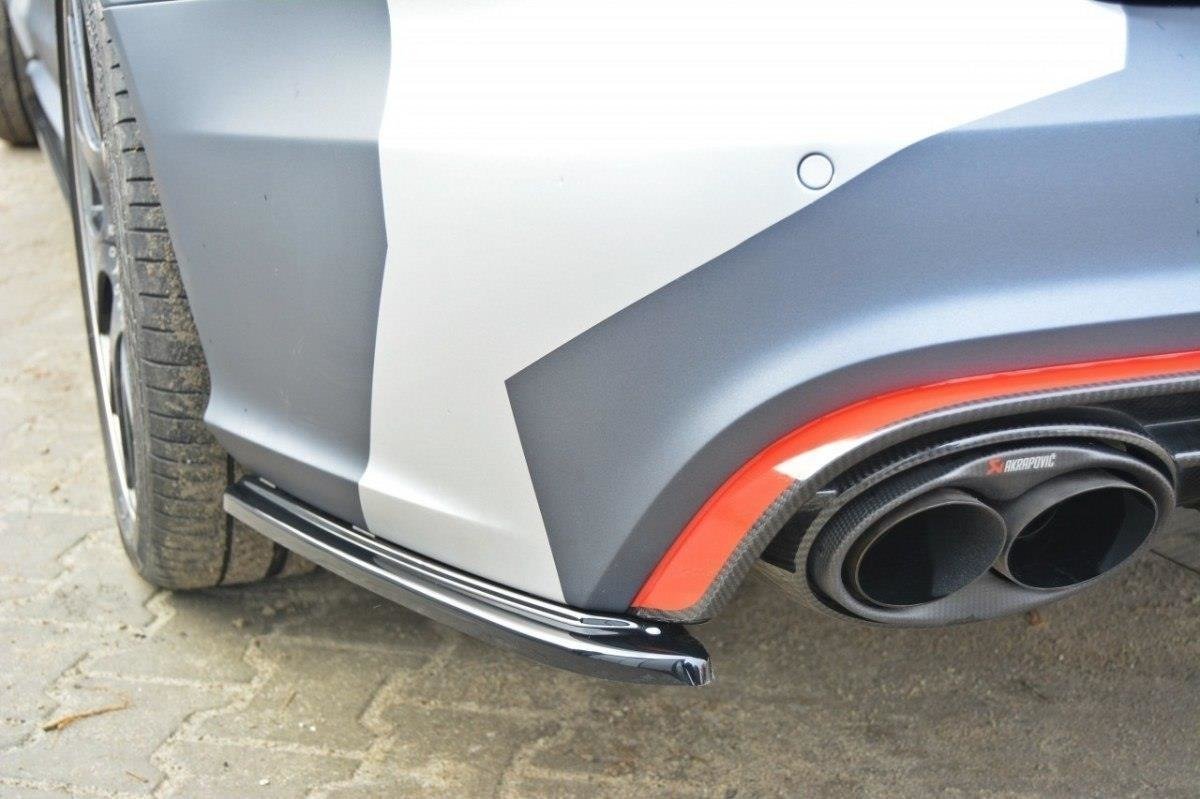 Heck Ansatz Flaps Diffusor für AUDI RS6 C7 schwarz matt