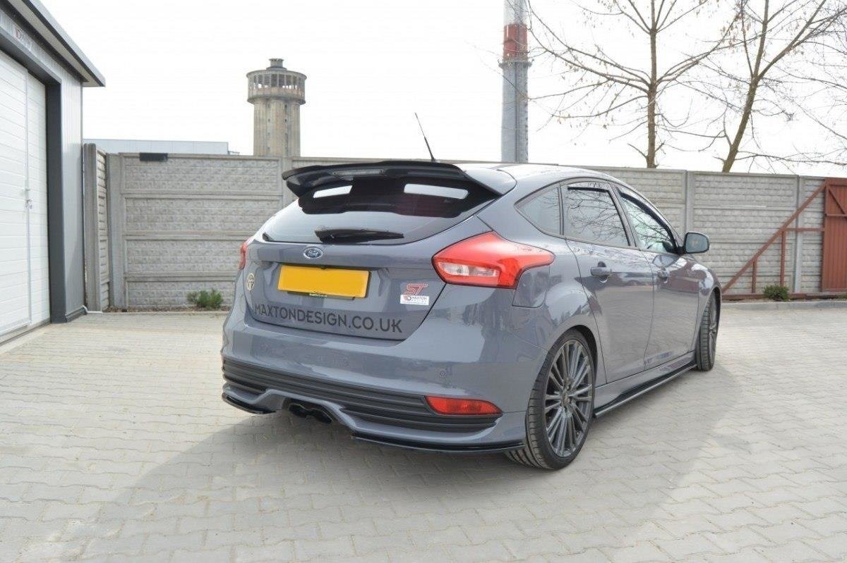 Heck Ansatz Flaps Diffusor für Ford Focus ST Mk3 FL schwarz Hochglanz