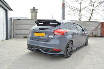 Heck Ansatz Flaps Diffusor für FORD FOCUS 3 ST Facelift Carbon Look