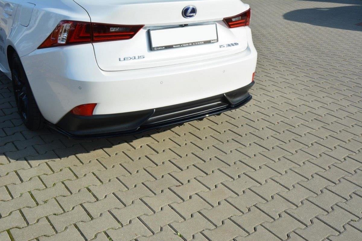 Mittlerer Diffusor Heck Ansatz für Lexus IS Mk3 H DTM LOOK schwarz matt