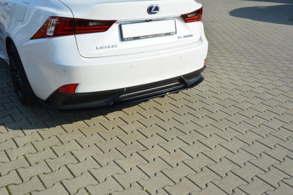 Mittlerer Diffusor Heck Ansatz für Lexus IS Mk3 H DTM LOOK schwarz matt