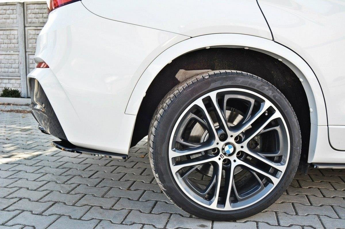 Heck Ansatz Flaps Diffusor für BMW X4 M Paket schwarz matt
