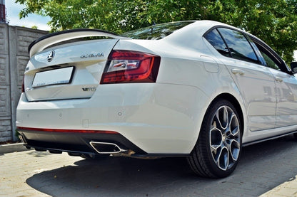 Diffusor Heck Ansatz für Skoda Octavia III RS Preface/Facelift Carbon Look