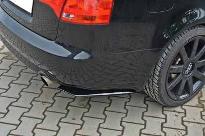 Heck Ansatz Flaps Diffusor für AUDI A4 B7 schwarz matt