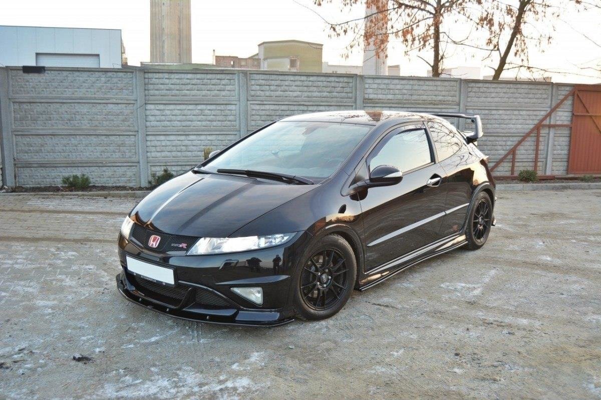 Front Ansatz für HONDA CIVIC VIII TYPE R GP schwarz Hochglanz