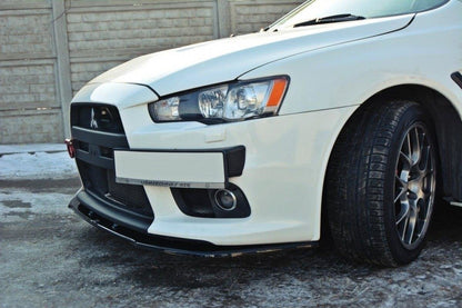 Front Ansatz V.1 für Mitsubishi Lancer Evo X schwarz matt