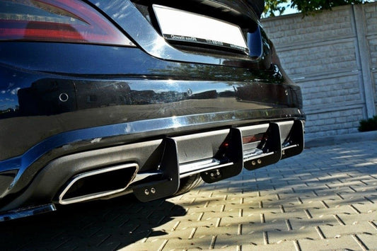 Diffusor Heck Ansatz für Heckschürze für MERCEDES CLS C218 AMG LINE