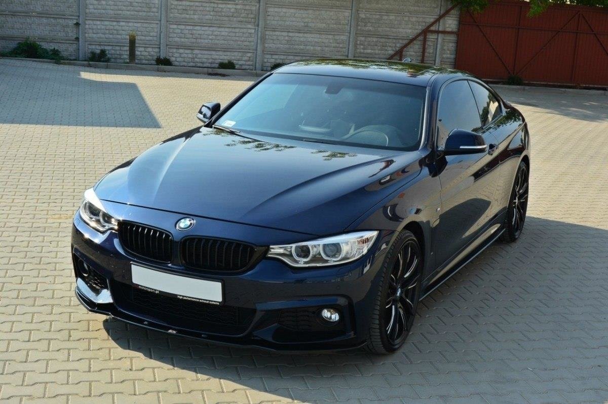 Front Ansatz für v.1 BMW 4er F32 M Paket schwarz Hochglanz