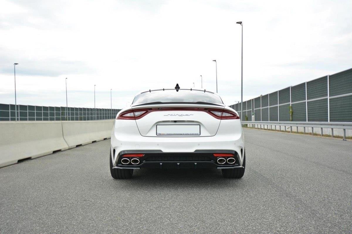 Heck Ansatz Flaps Diffusor für KIA STINGER GT Carbon Look